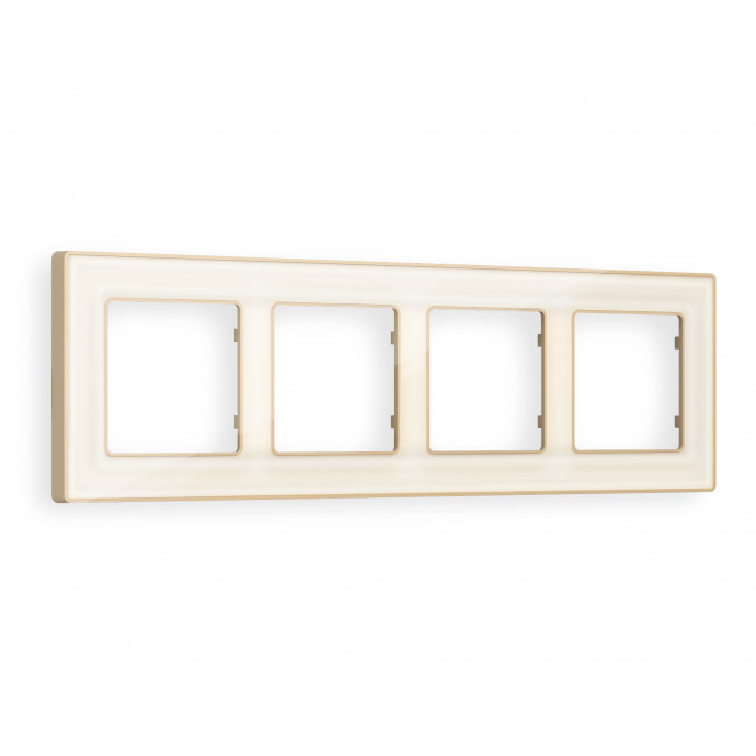 AF580344 Рамка ALFA Arctic (Бежевый Стекло органическое/Шампань) 4-ая