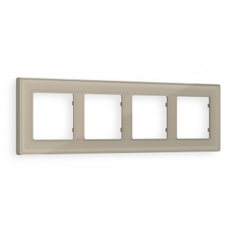 AF580364 Рамка ALFA Arctic (Серо-бежевый Стекло органическое) 4-ая