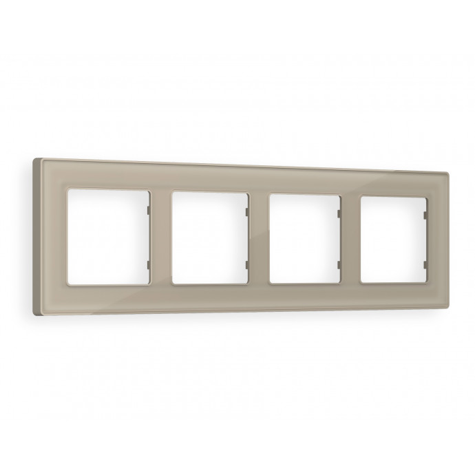 AF580364 Рамка ALFA Arctic (Серо-бежевый Стекло органическое) 4-ая