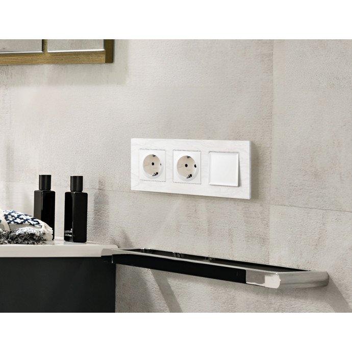 AF930103 Рамка ALFA Grand (Белый мрамор) 3-ая