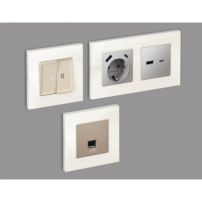 AF930103 Рамка ALFA Grand (Белый мрамор) 3-ая