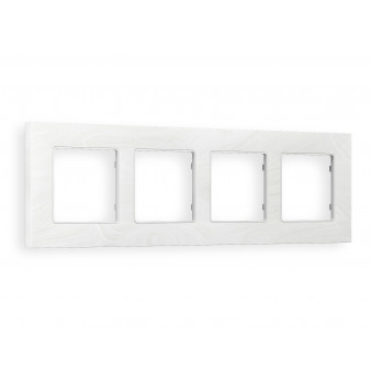 AF930104 Рамка ALFA Grand (Белый мрамор) 4-ая