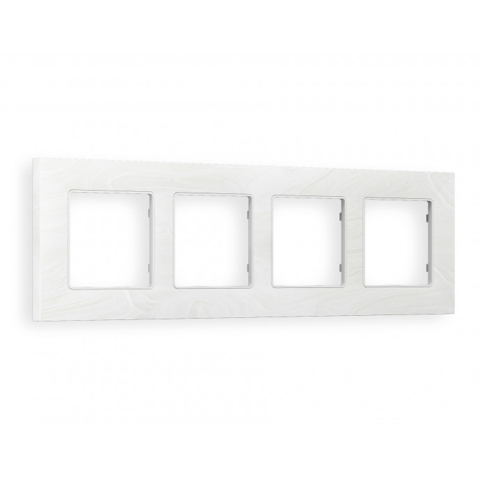 AF930104 Рамка ALFA Grand (Белый мрамор) 4-ая