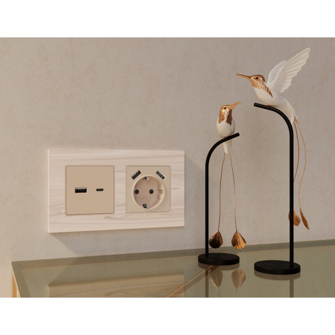 AF930302 Рамка ALFA Grand (Бежевый мрамор) 2-ая