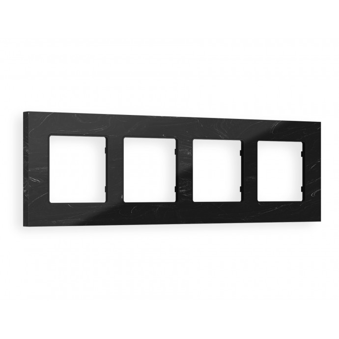 AF930704 Рамка ALFA Grand (Черный мрамор) 4-ая