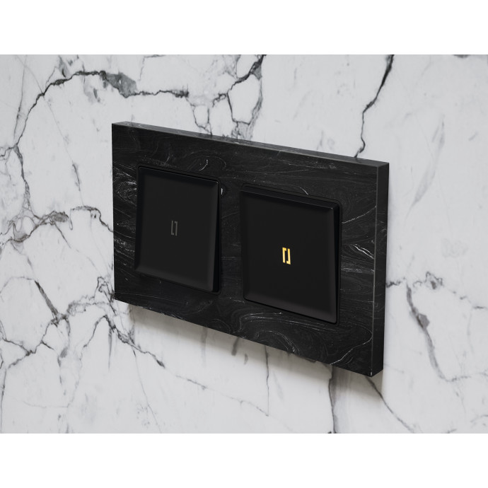 AF930704 Рамка ALFA Grand (Черный мрамор) 4-ая