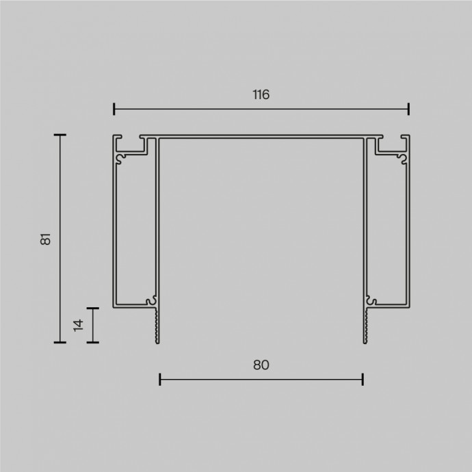 Комплектующие для светильника Technical ALM-11681-PL-B-2M