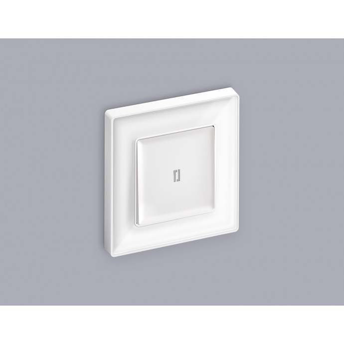 AP1220 Лицевая панель ALFA (Белый матовый) для 1-кл  выключателей с подсветкой QUANT