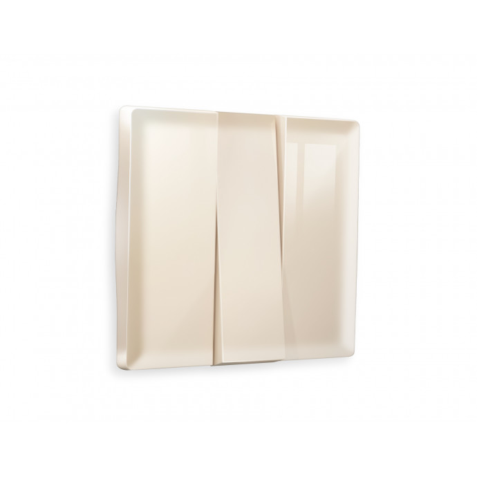 AP3050 Лицевая панель ALFA (Бежевый глянец) для 3-кл выключателей QUANT