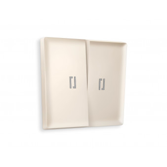 AP3240 Лицевая панель ALFA (Бежевый матовый) для 2-кл выключателей с подсветкой QUANT