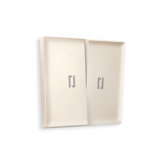 AP3240 Лицевая панель ALFA (Бежевый матовый) для 2-кл выключателей с подсветкой QUANT