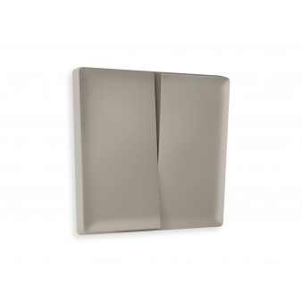 AP3630 Лицевая панель ALFA (Серо-бежевый матовый) для 2-кл выключателей QUANT