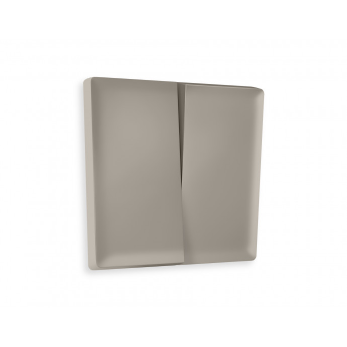 AP3630 Лицевая панель ALFA (Серо-бежевый матовый) для 2-кл выключателей QUANT