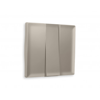 AP3650 Лицевая панель ALFA (Серо-бежевый матовый) для 3-кл выключателей QUANT