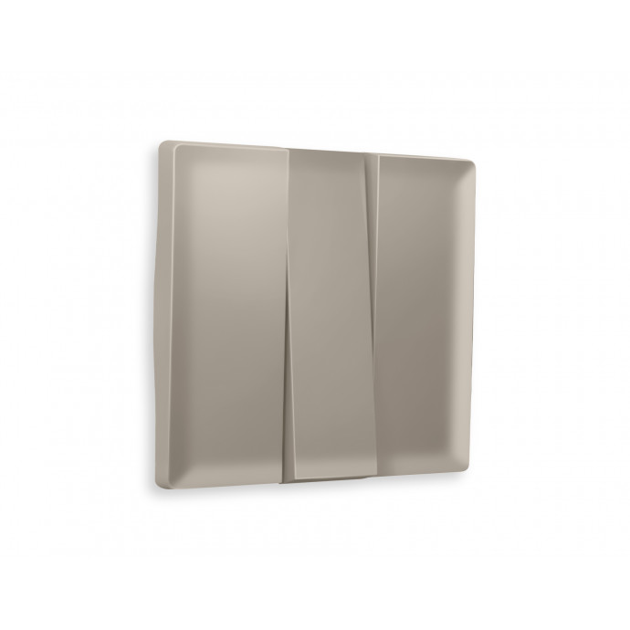 AP3650 Лицевая панель ALFA (Серо-бежевый матовый) для 3-кл выключателей QUANT
