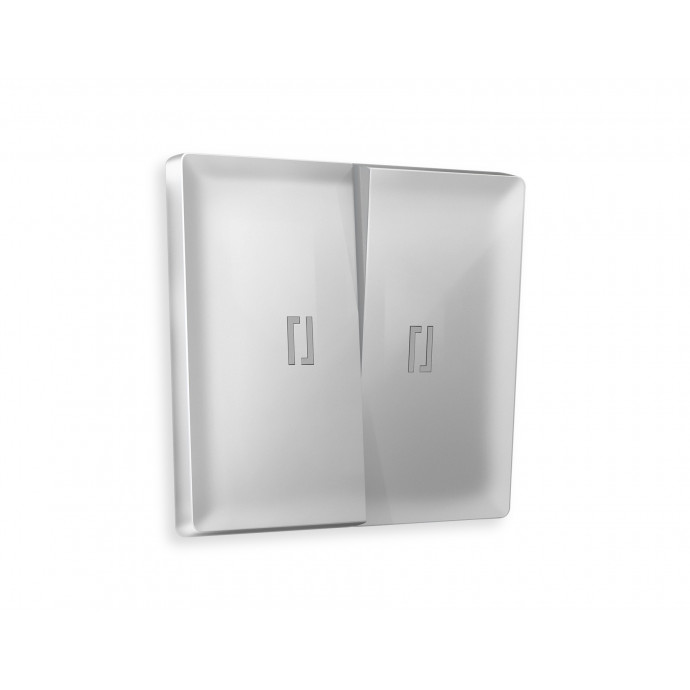 AP4040 Лицевая панель ALFA (Серебро глянец) для 2-кл выключателей с подсветкой QUANT