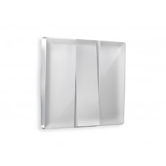 AP4050 Лицевая панель ALFA (Серебро глянец) для 3-кл выключателей QUANT