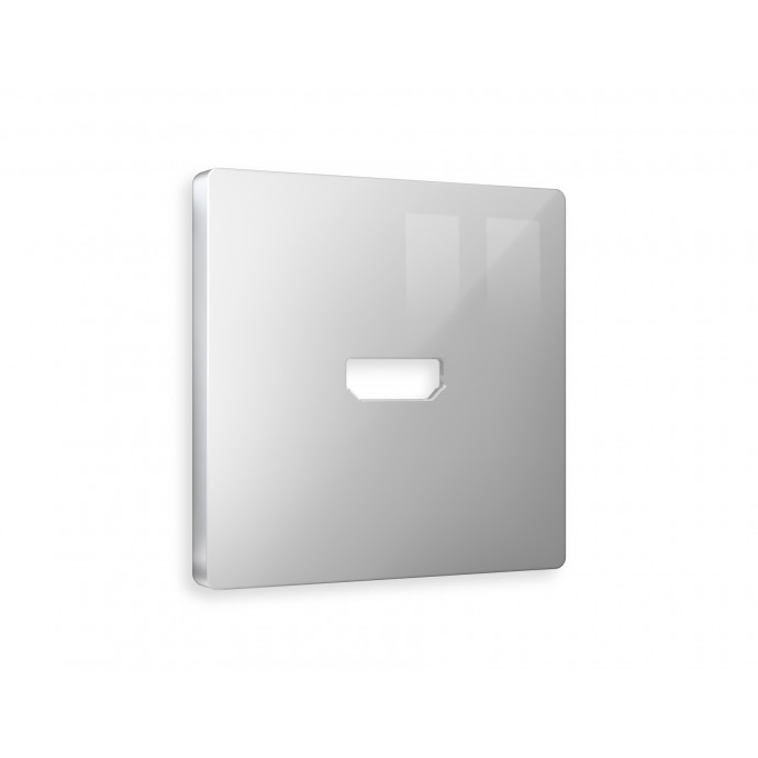 AP4140 Лицевая панель ALFA (Серебро глянец) для HDMI розетки QUANT