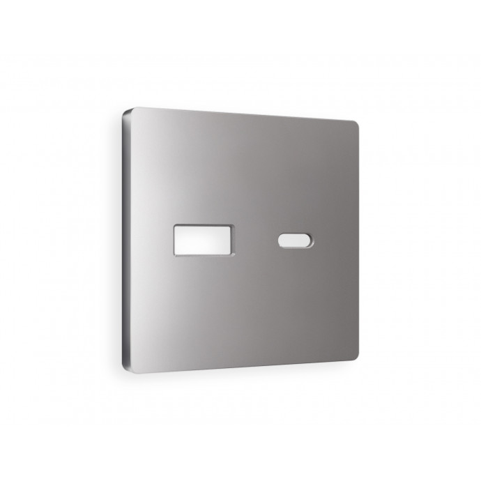 AP5110 Лицевая панель ALFA (Сталь матовый) для розетки 2USB тип A+C QUANT