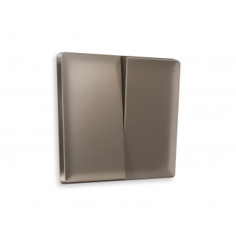 AP6330 Лицевая панель ALFA (Темная бронза матовый) для 2-кл выключателей QUANT