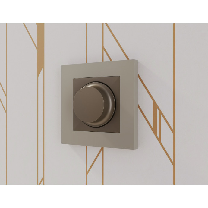 AP6355 Лицевая панель ALFA (Темная бронза матовый) для светорегулятора универсального QUANT