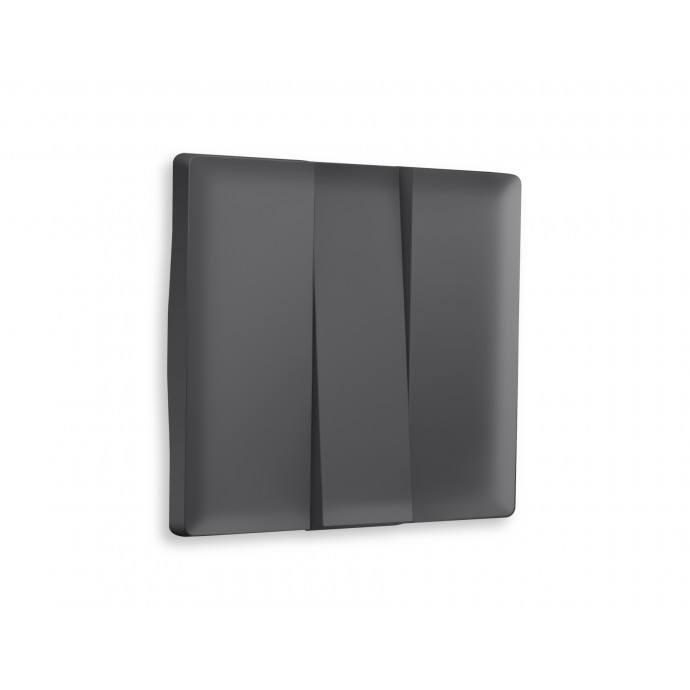 AP9050 Лицевая панель ALFA (Графит Мягкое касание) для 3-кл выключателей QUANT