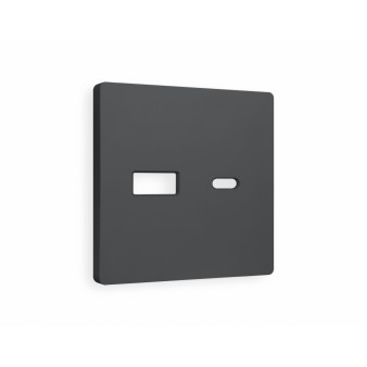 AP9110 Лицевая панель ALFA (Графит Мягкое касание) для розетки 2USB тип A+C QUANT