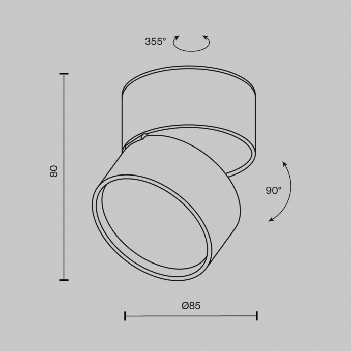 Потолочный светильник Maytoni Downlight C024CL-L12B4K