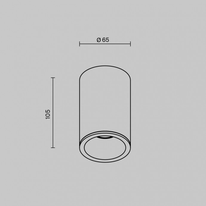 Потолочный светильник Technical C029CL-01-S-B