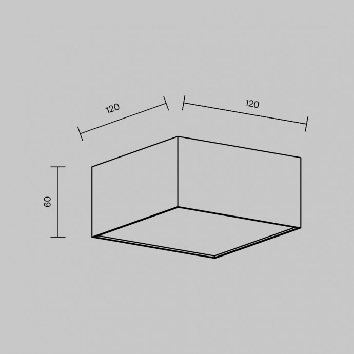 Потолочный светильник Technical C032CL-12W3K-SQ-W