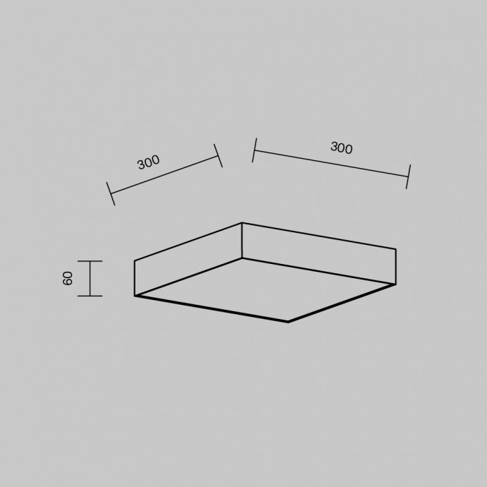 Потолочный светильник Technical C032CL-36W3K-SQ-B