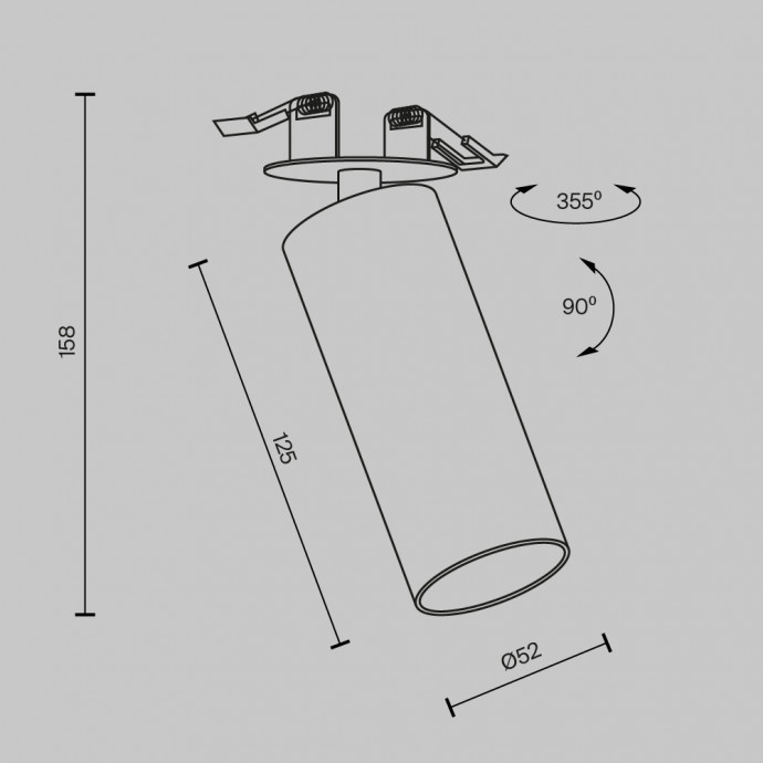 Потолочный светильник Technical C053CL-L12W3K-W-BS