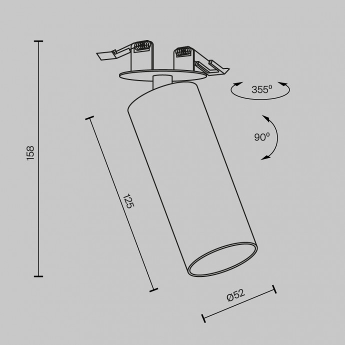 Потолочный светильник Technical C053CL-L12W3K-W-W