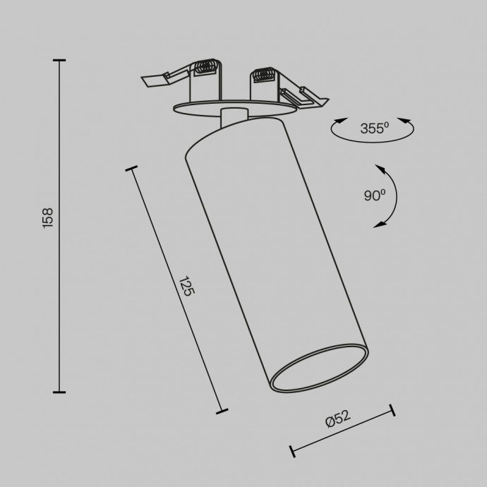 Потолочный светильник Technical C053CL-L12W4K-W-B