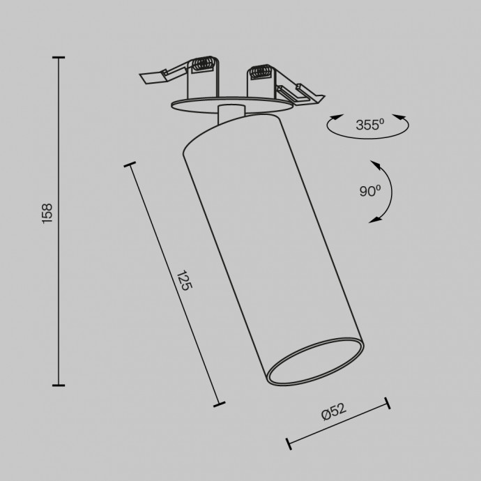 Потолочный светильник Technical C053CL-L12W4K-W-W