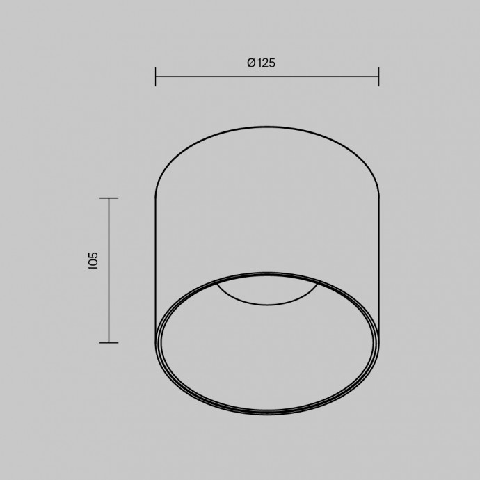 Потолочный светильник Maytoni Ceiling & Wall C064CL-01-25W3K-RD-B