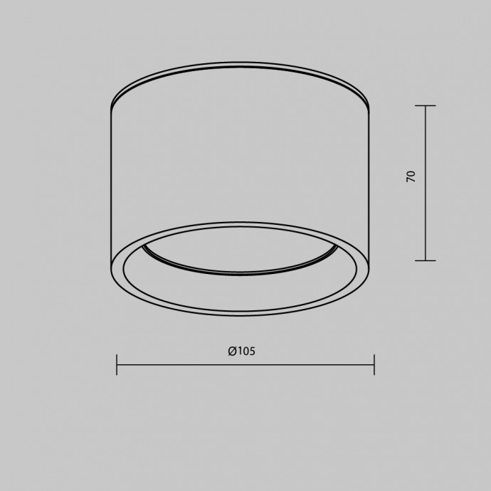 Потолочный светильник Technical C090CL-10W3K-B