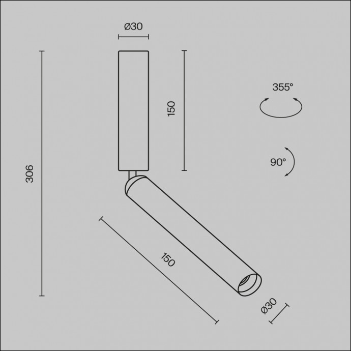 Потолочный светильник Technical C142CL-6W3K-W