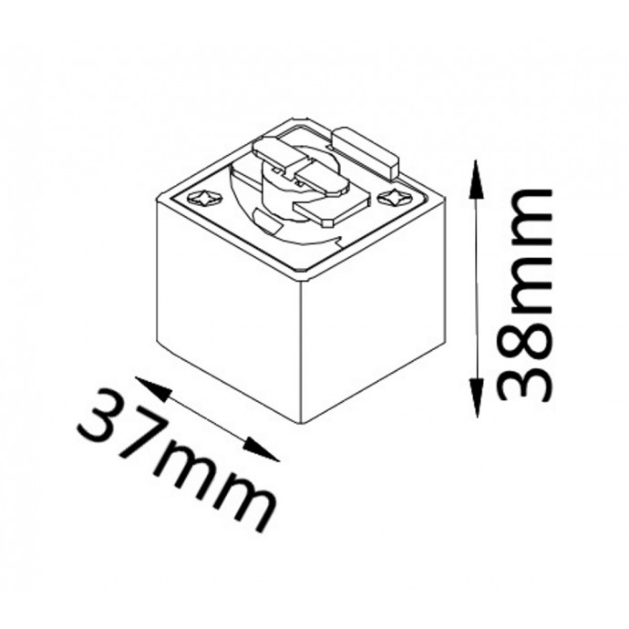 Адаптер для однофазного шинопровода Crystal Lux CLT 0.212 03 BL