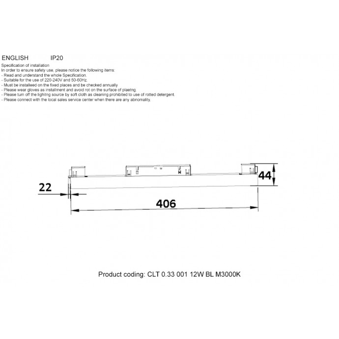 Светильник трековый магнитный Crystal Lux CLT 0.33 001 12W BL M3000K