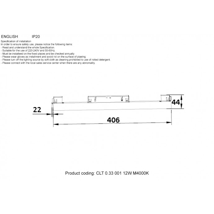 Светильник трековый магнитный Crystal Lux CLT 0.33 001 12W WH M4000K