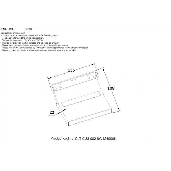 Светильник трековый магнитный CLT 0.33 002 6W WH M4000K