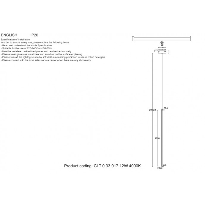 Светильник трековый магнитный Crystal Lux CLT 0.33 017 12W BL 4000K