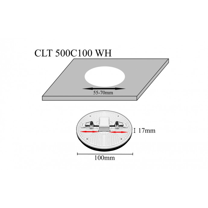 Встраиваемый светильник Crystal Lux CLT 500 CLT 500C100 WH 3000K
