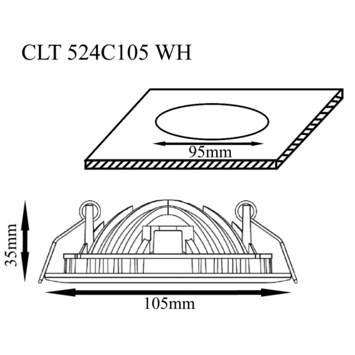 Встраиваемый светильник Crystal Lux CLT 524 CLT 524C105 WH