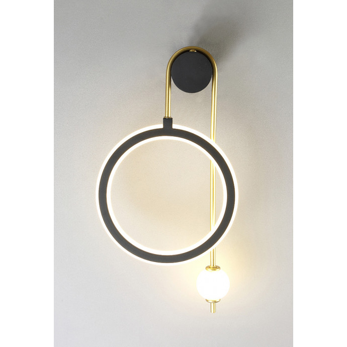 Бра Crystal Lux CORIDA AP25W LED BLACK/GOLD