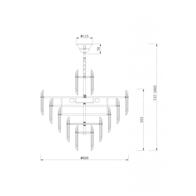 Подвесной светильник Maytoni Neoclassic DIA200PL-08G