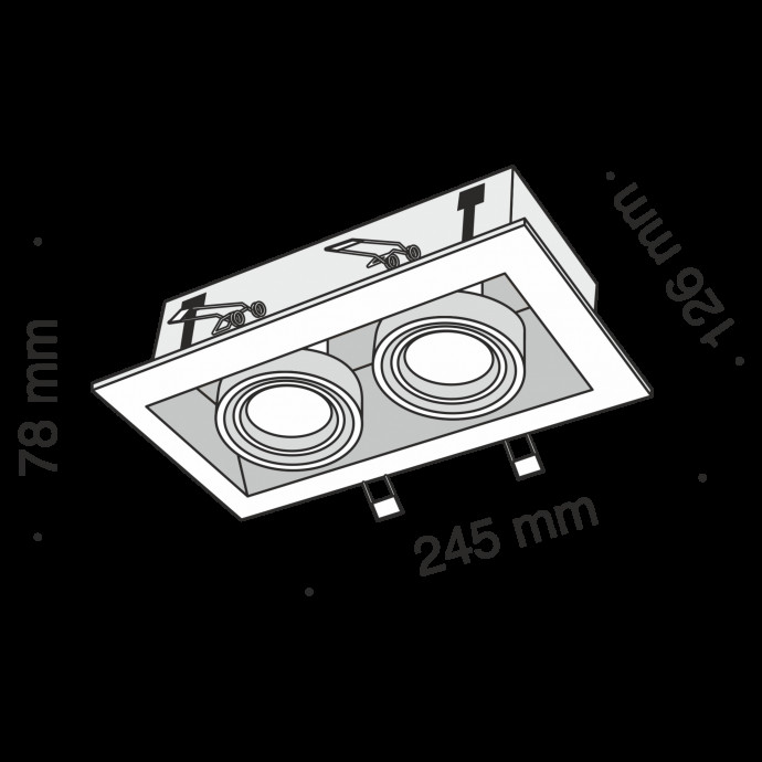 Встраиваемый светильник Technical DL008-2-02-S