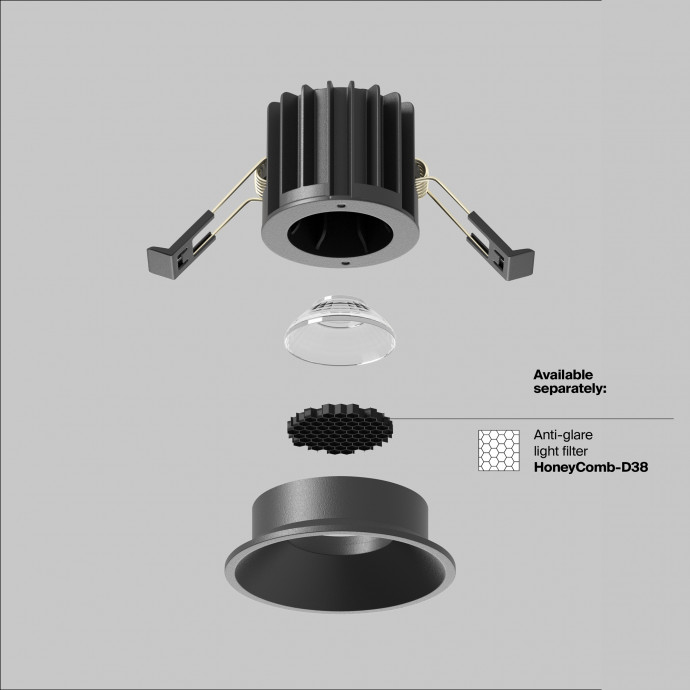 Встраиваемый светильник Maytoni Downlight DL058-7W3K-B