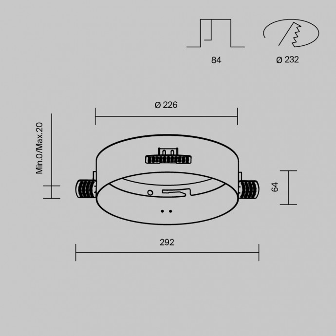 Аксессуар для встраиваемого светильника Technical DLA032-TRS24-W